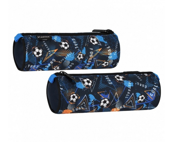 Piórnik tuba 1zamek Football blue 550972 STARPAK